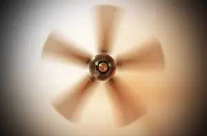 Ceiling fan spinning