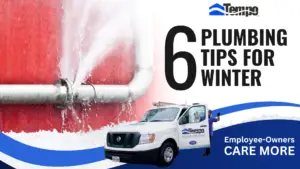 Pipe burst from cold winter weather