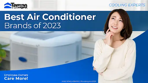 Woman thinking about the best AC brands of 2023